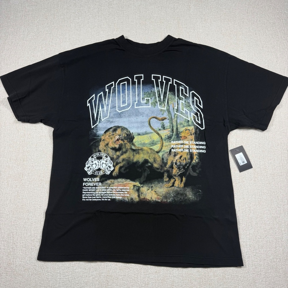 Darc Sport Wolves No Circus Premium Tee Pigment Black Large
